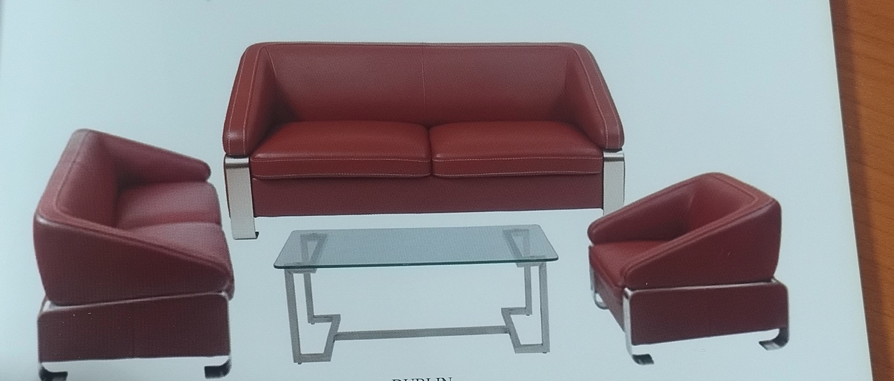 Premium Red Sofa Set view 2