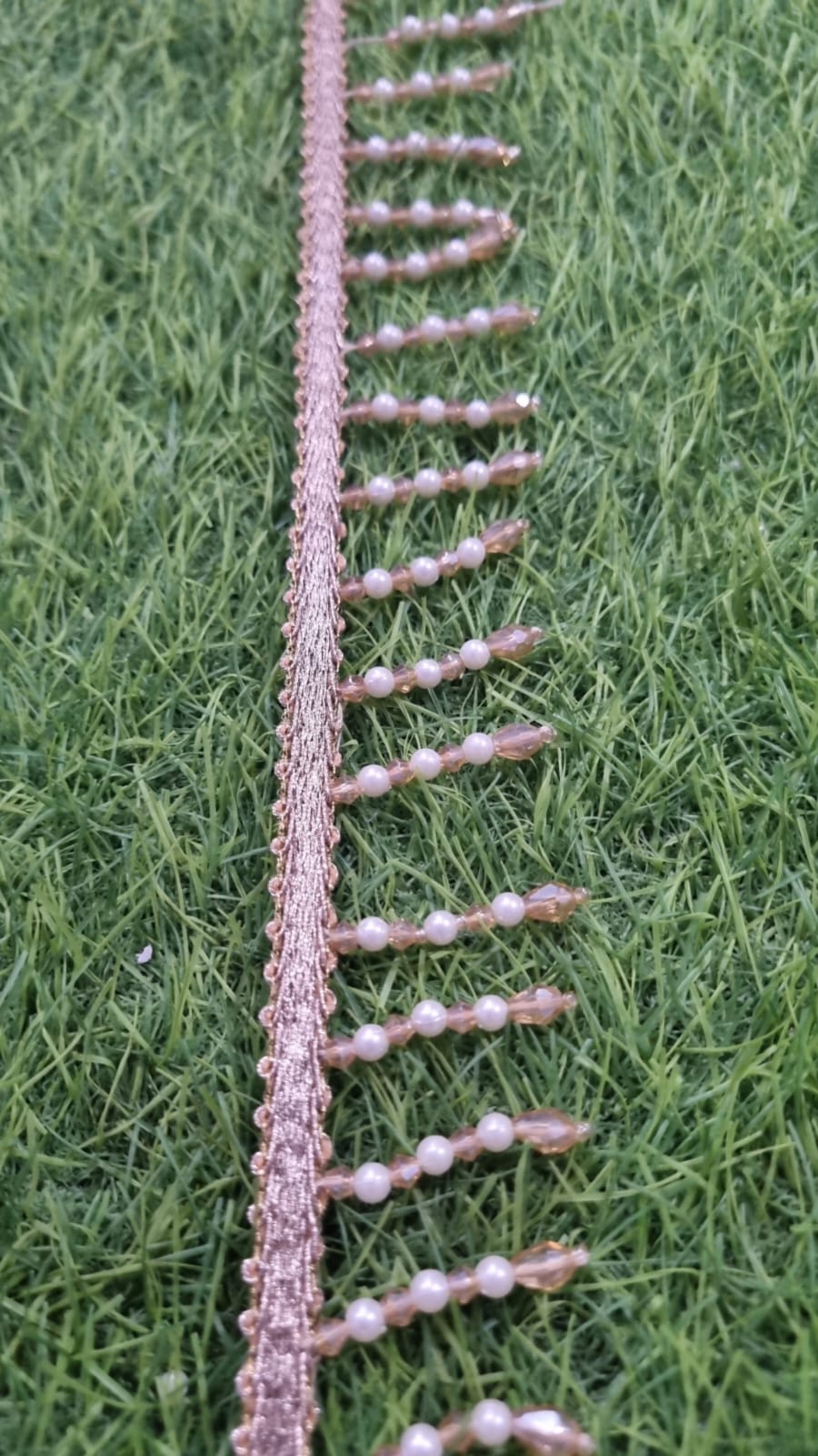 Pearl Gold Lace Trim view 2