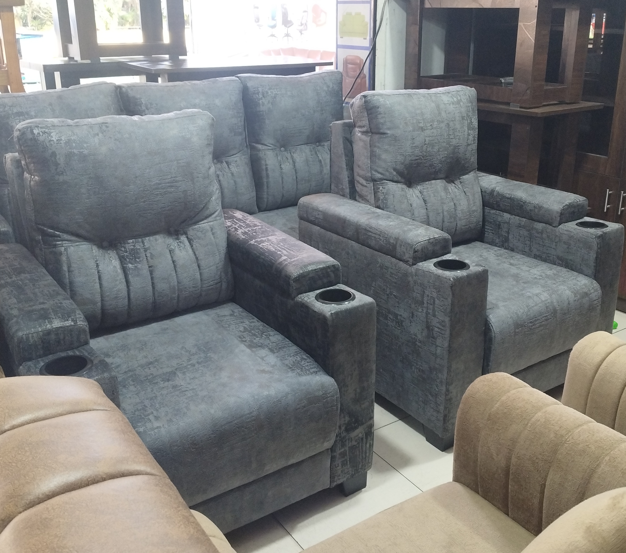 Plush Sofa Set 5 Seater view 2