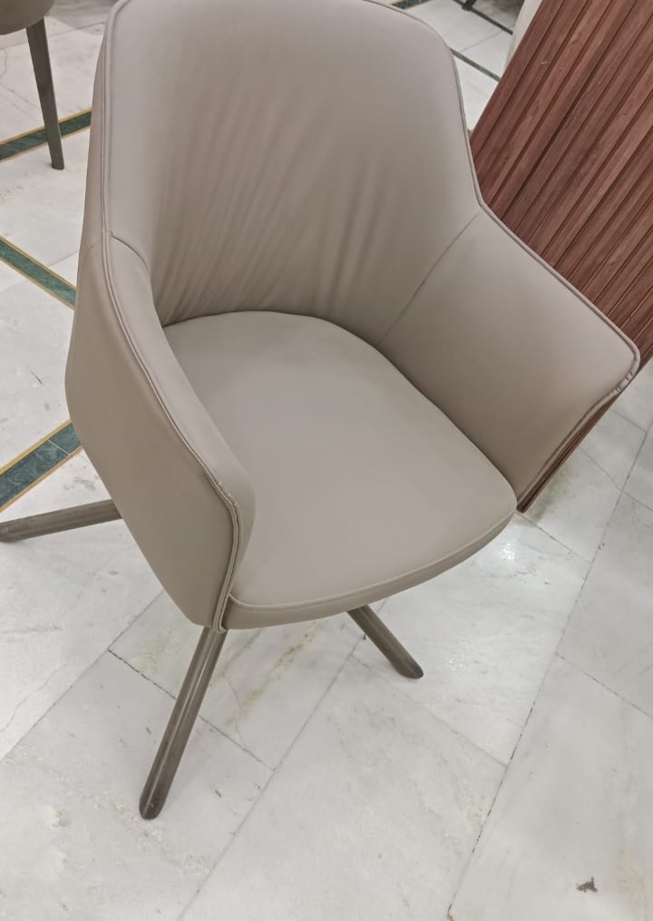 Beige Modern Chair view 2