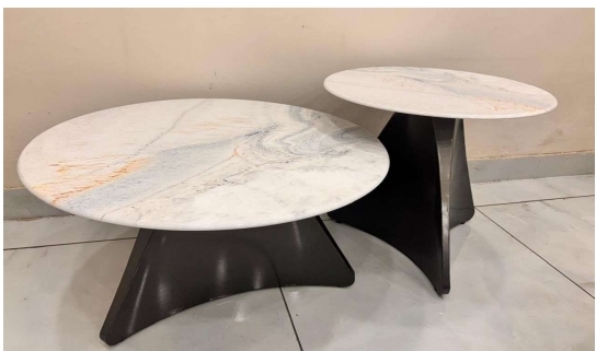 Marble Nesting Tables Legs Black view 2