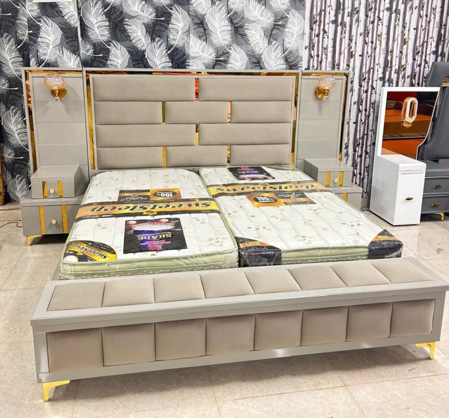 Stylish Upholstered Bed view 2