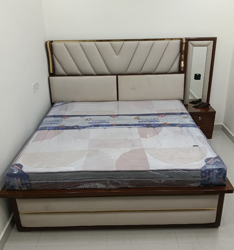 Wooden Upholstered Bed view 2