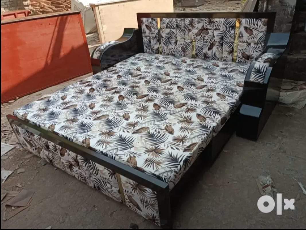 Floral Sofa Cum Bed view 2