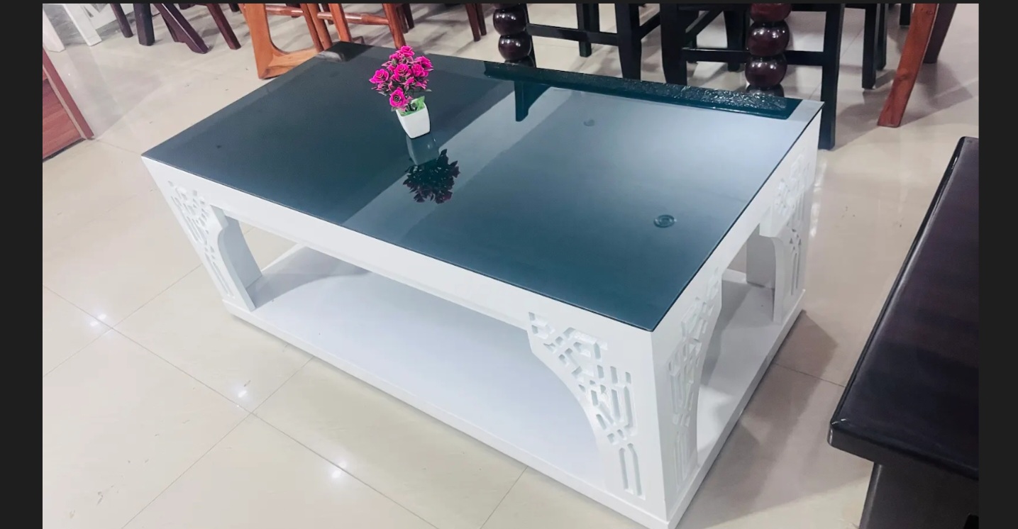 Modern Glass-Top Coffee Table view 2