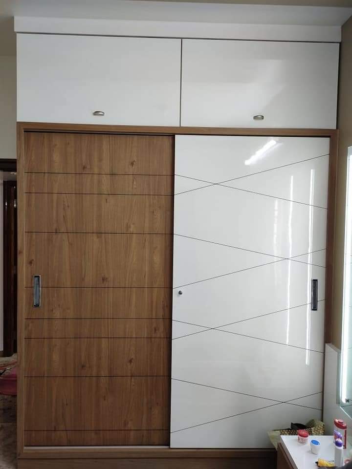 Modern Cut Sliding Wardrobe view 2