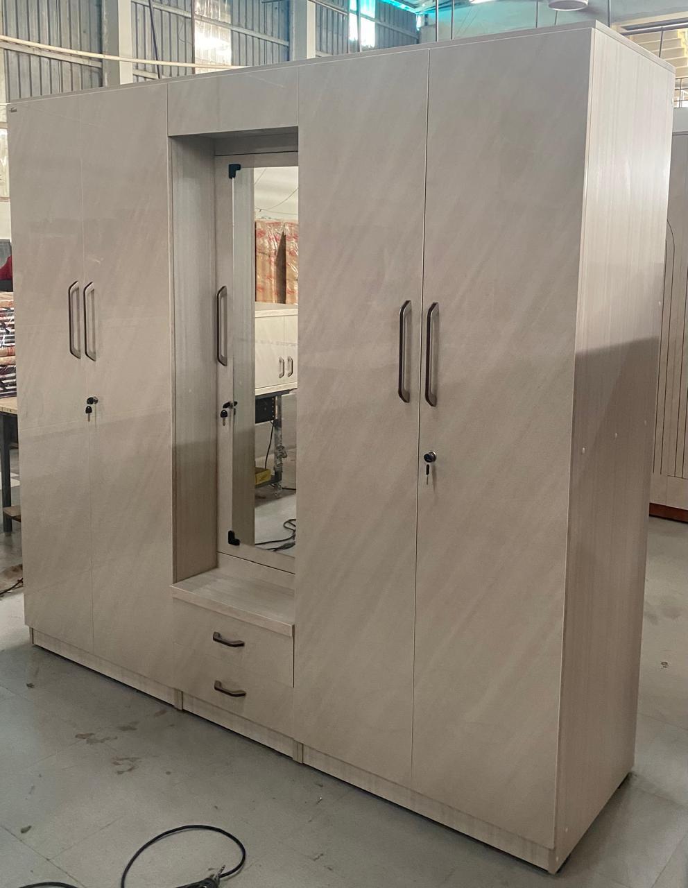 Elegant Wooden Wardrobe 8x8 Feet view 2