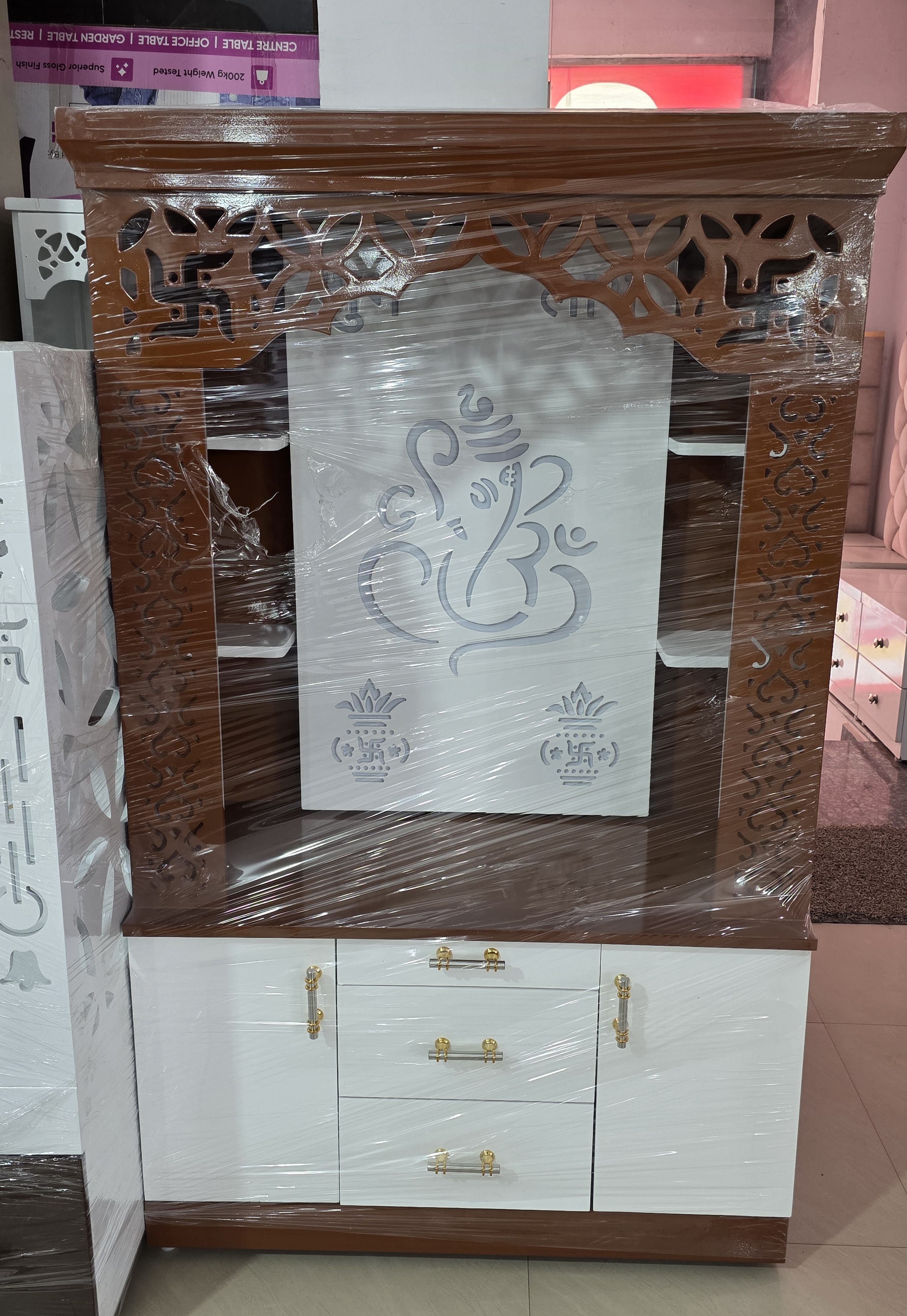 Wooden Pooja Mandir 5x3 view 2