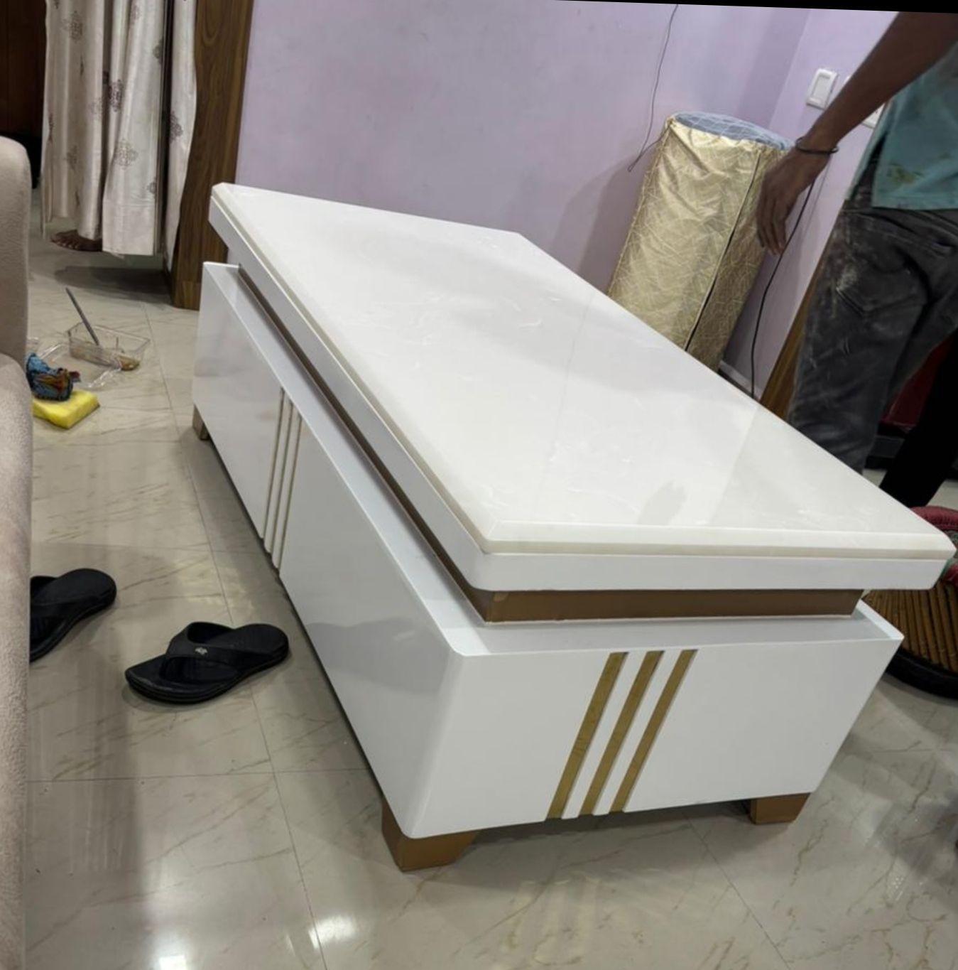 Glossy White Coffee Table view 2