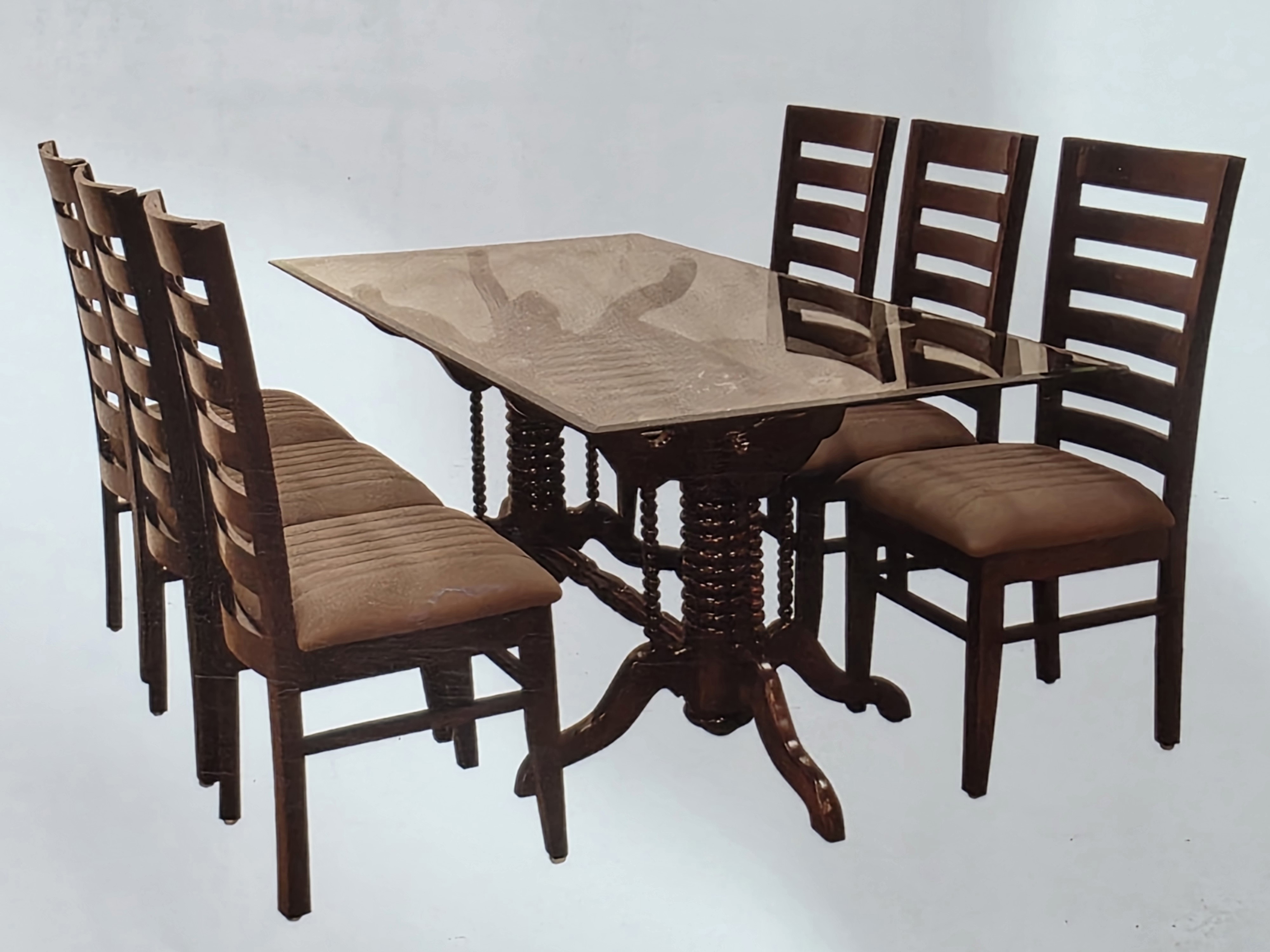 Elegant Wooden Dining Set view 2