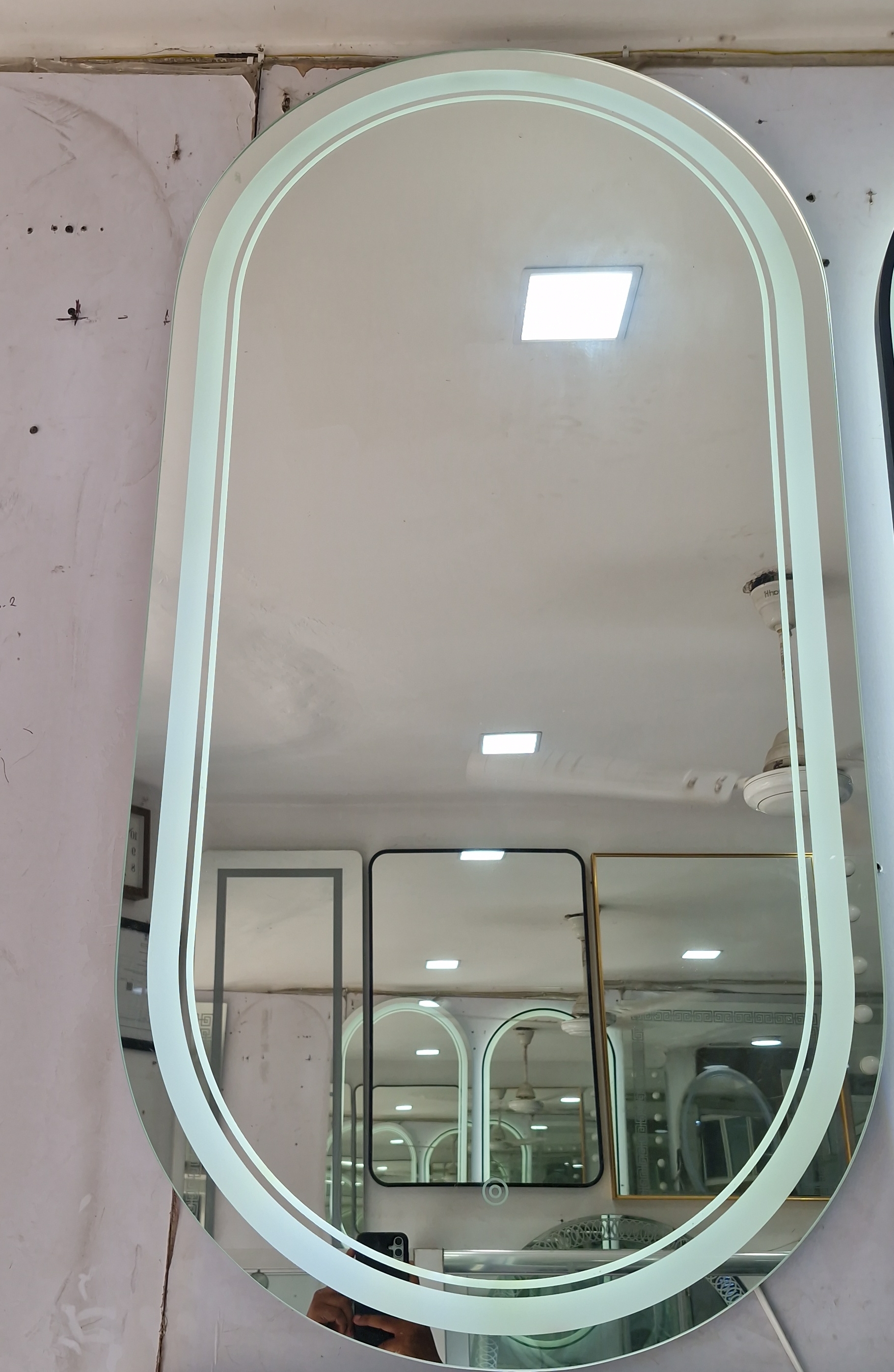 Oval LED Mirror view 2