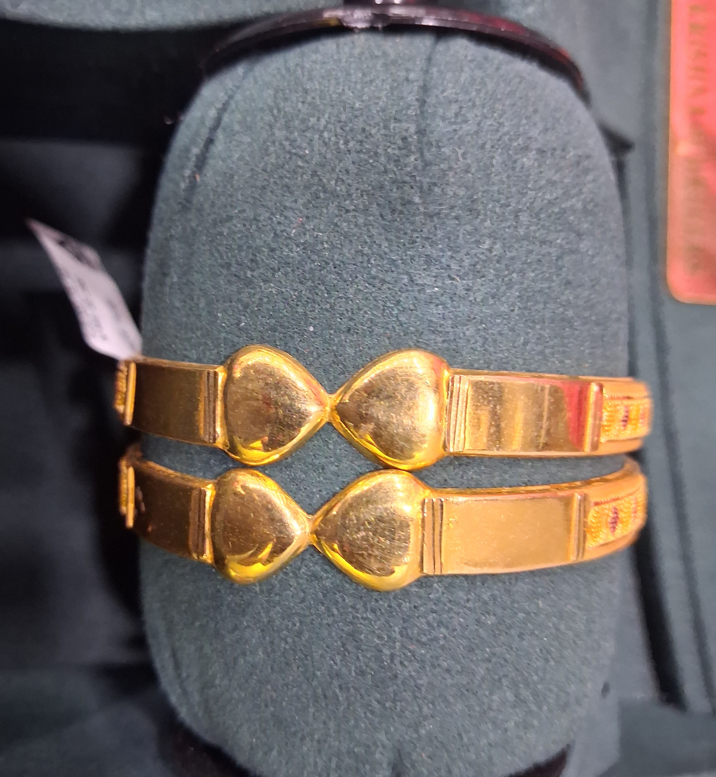Gold Heart Bangle view 2