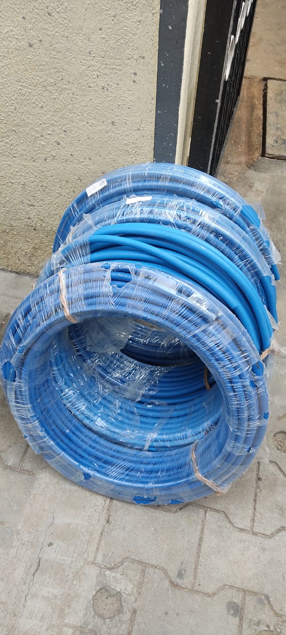 Blue PVC Pipe Coil view 2