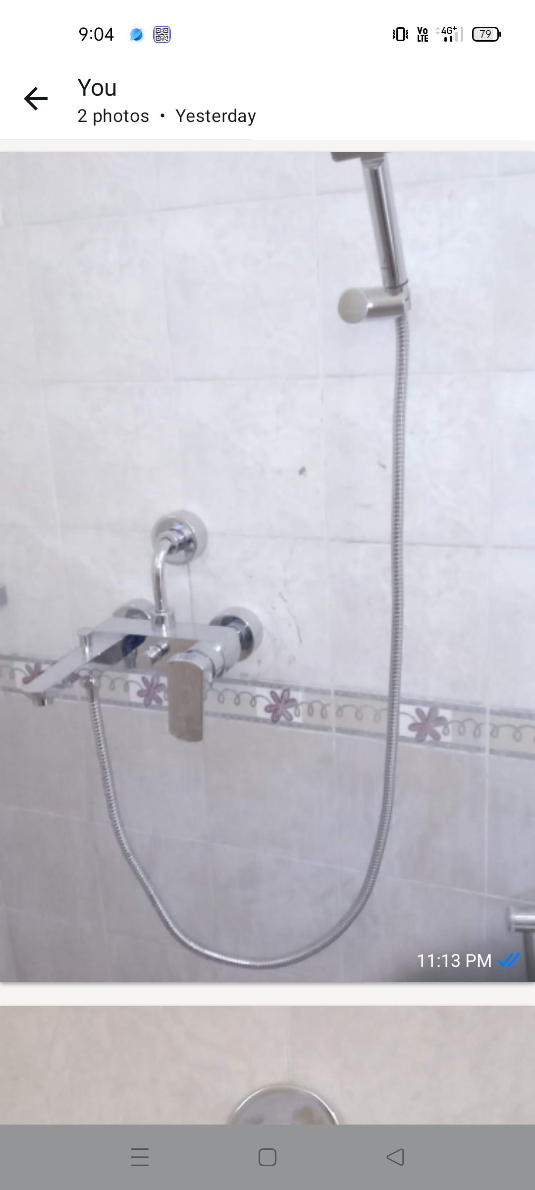 Chrome Shower Fixture view 2