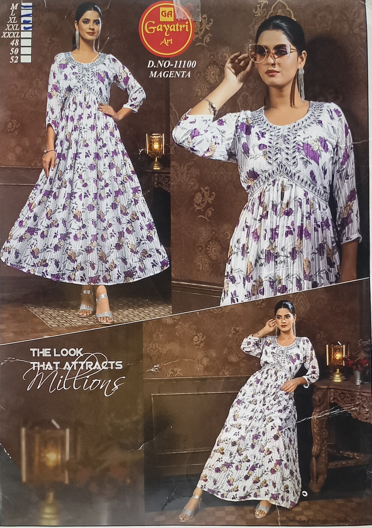 Gayatri Art White Floral Dress view 2