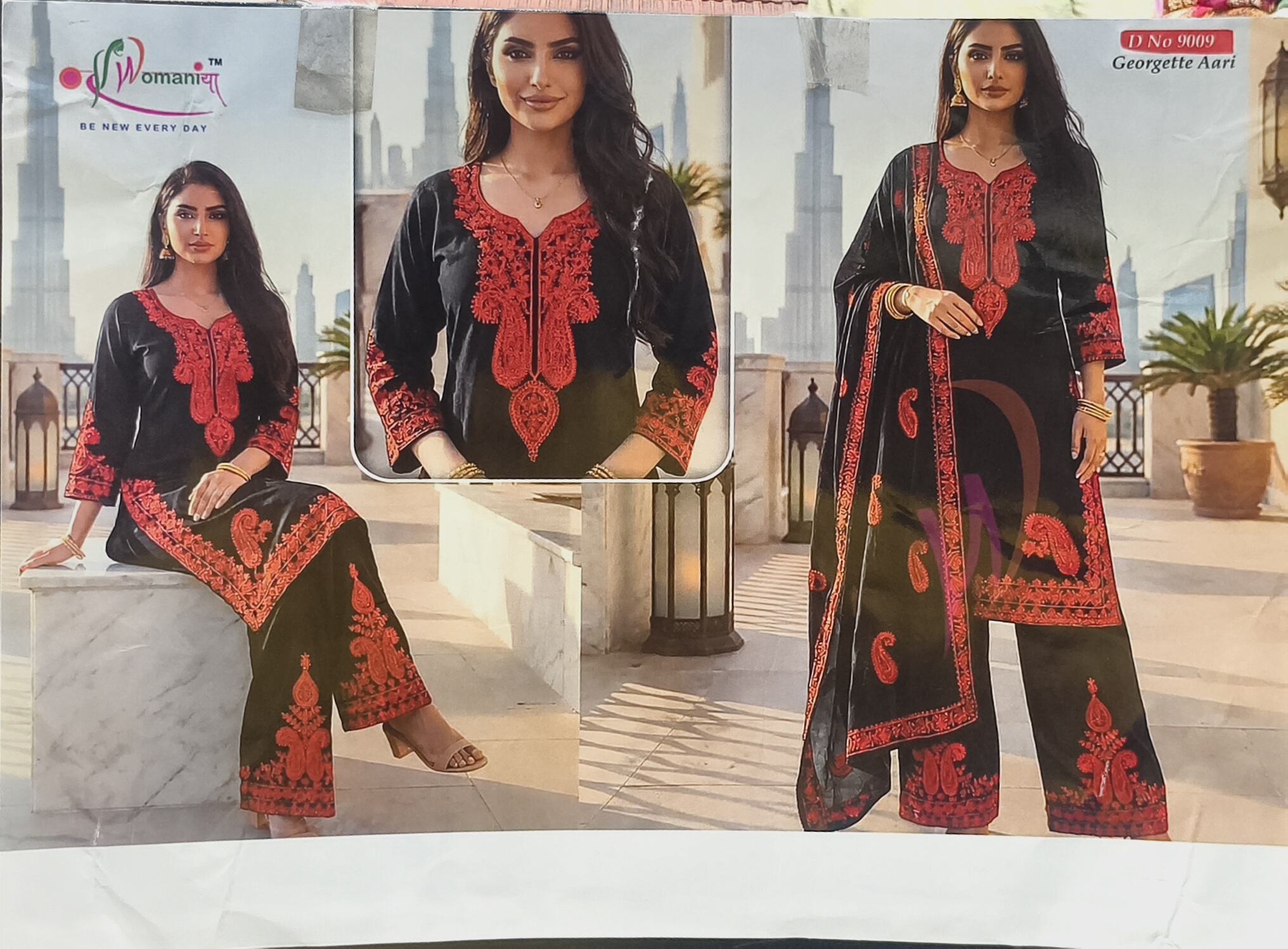 Womaniya Georgette Aari Salwar Suit Set view 2