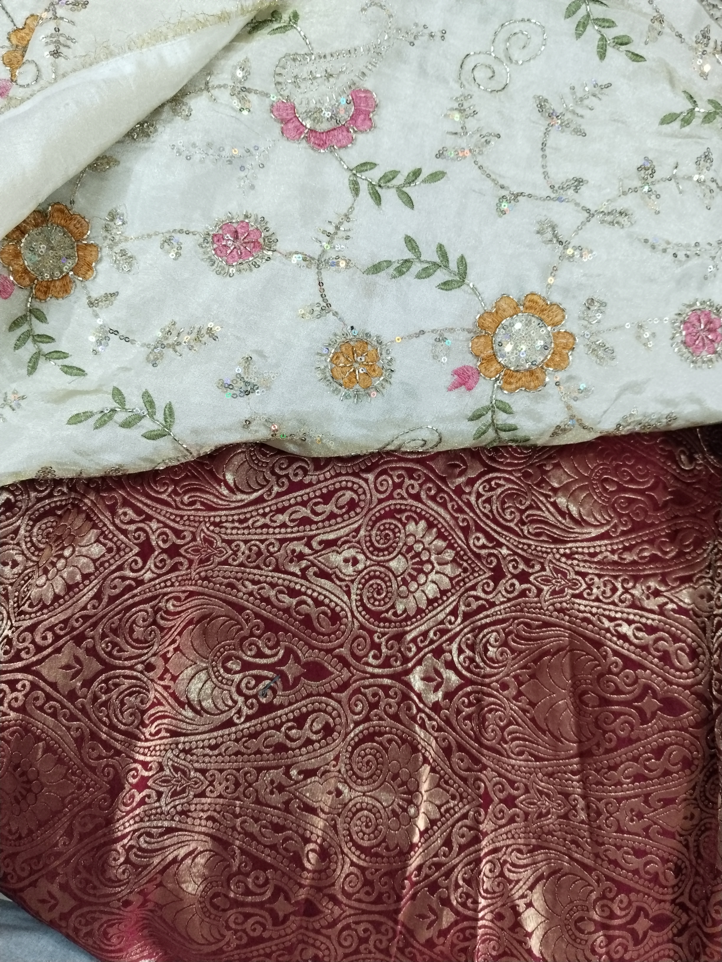 Floral Embroidered Fabric view 2
