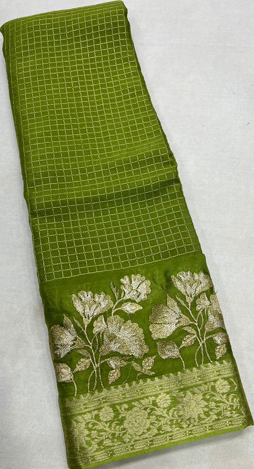 Green Silk Saree view 2