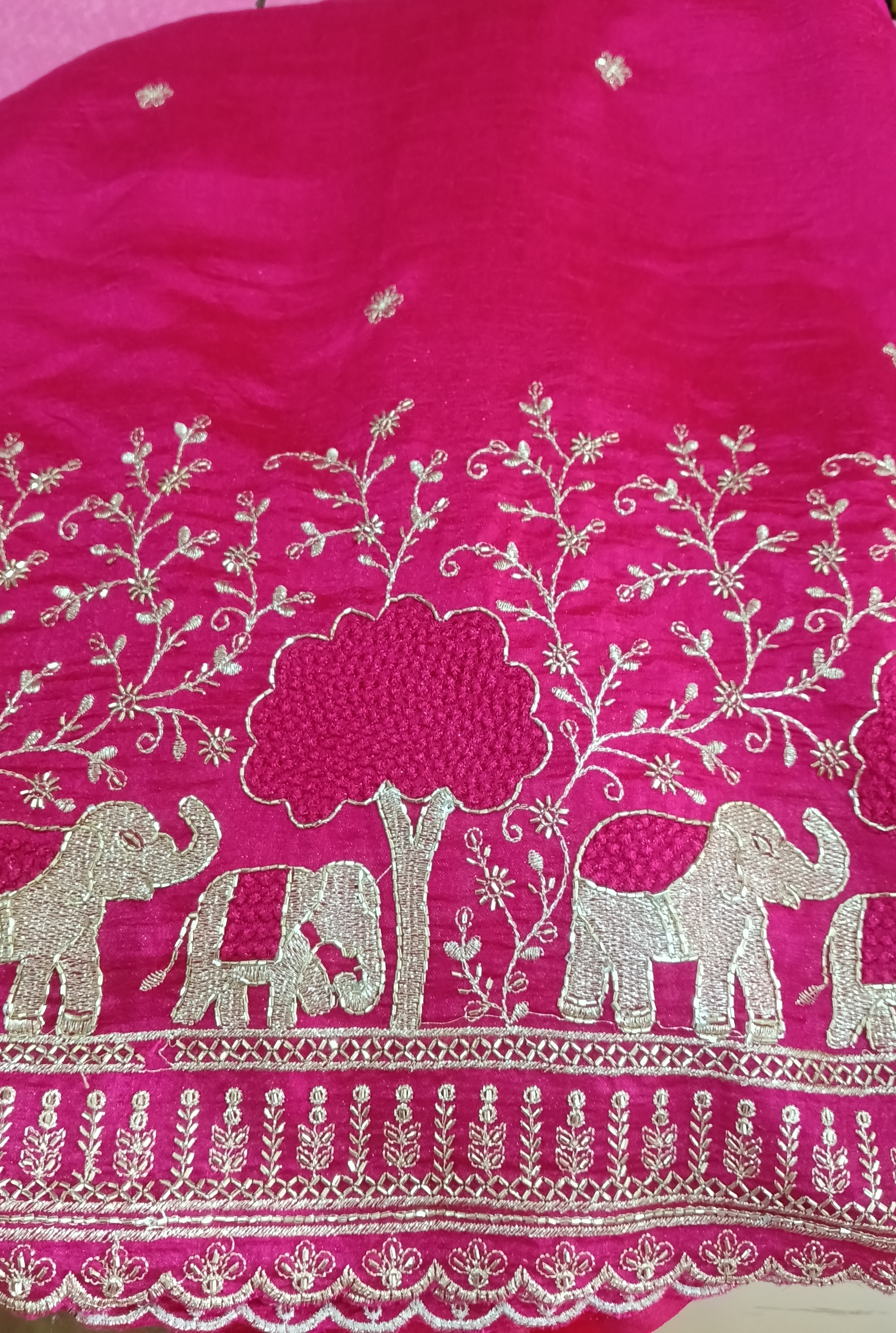 Embroidered Silk Fabric view 2