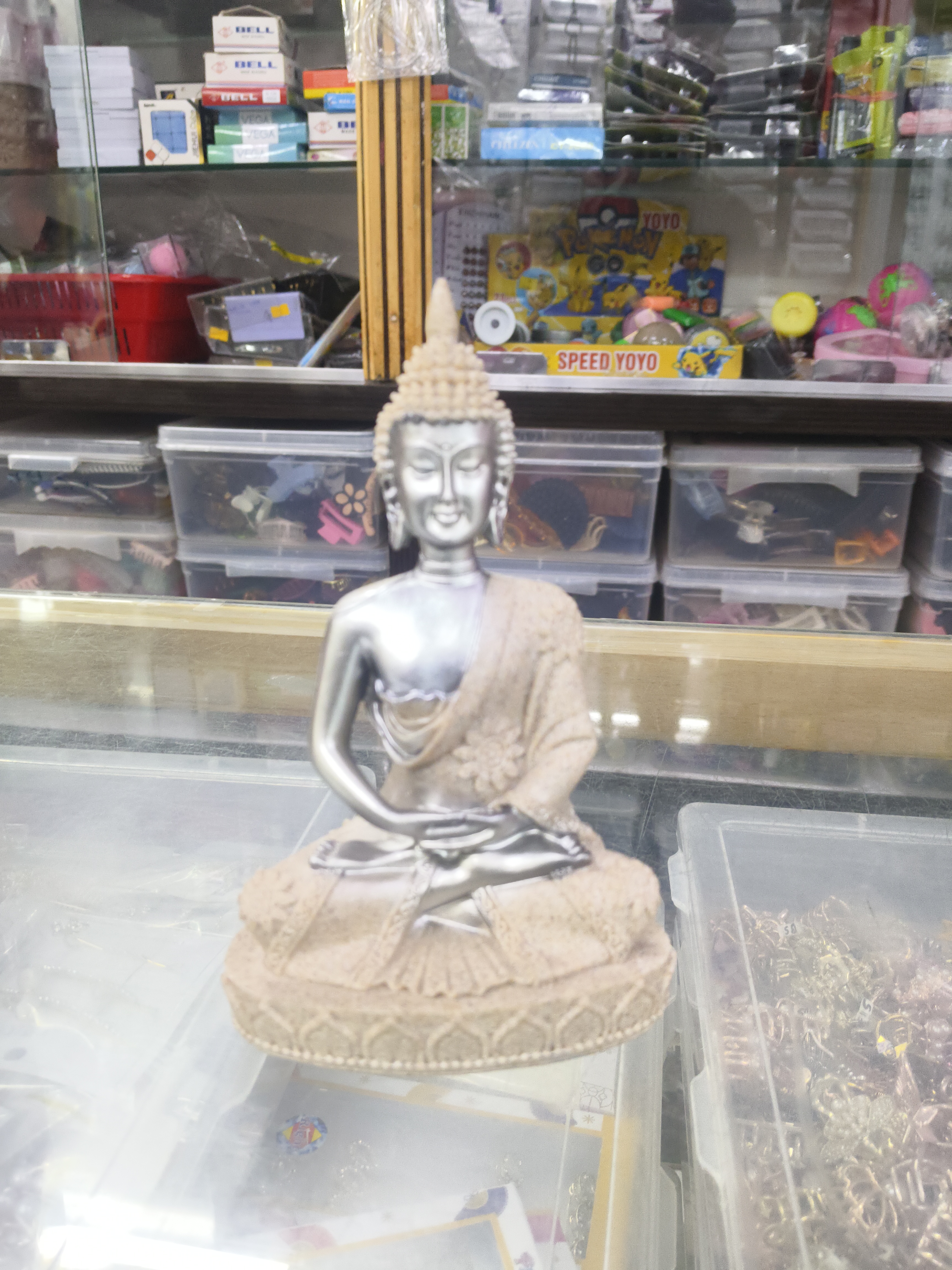Silver Buddha Statue view 2