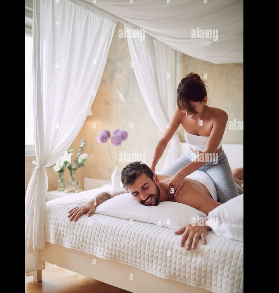 Couple relaxing massage