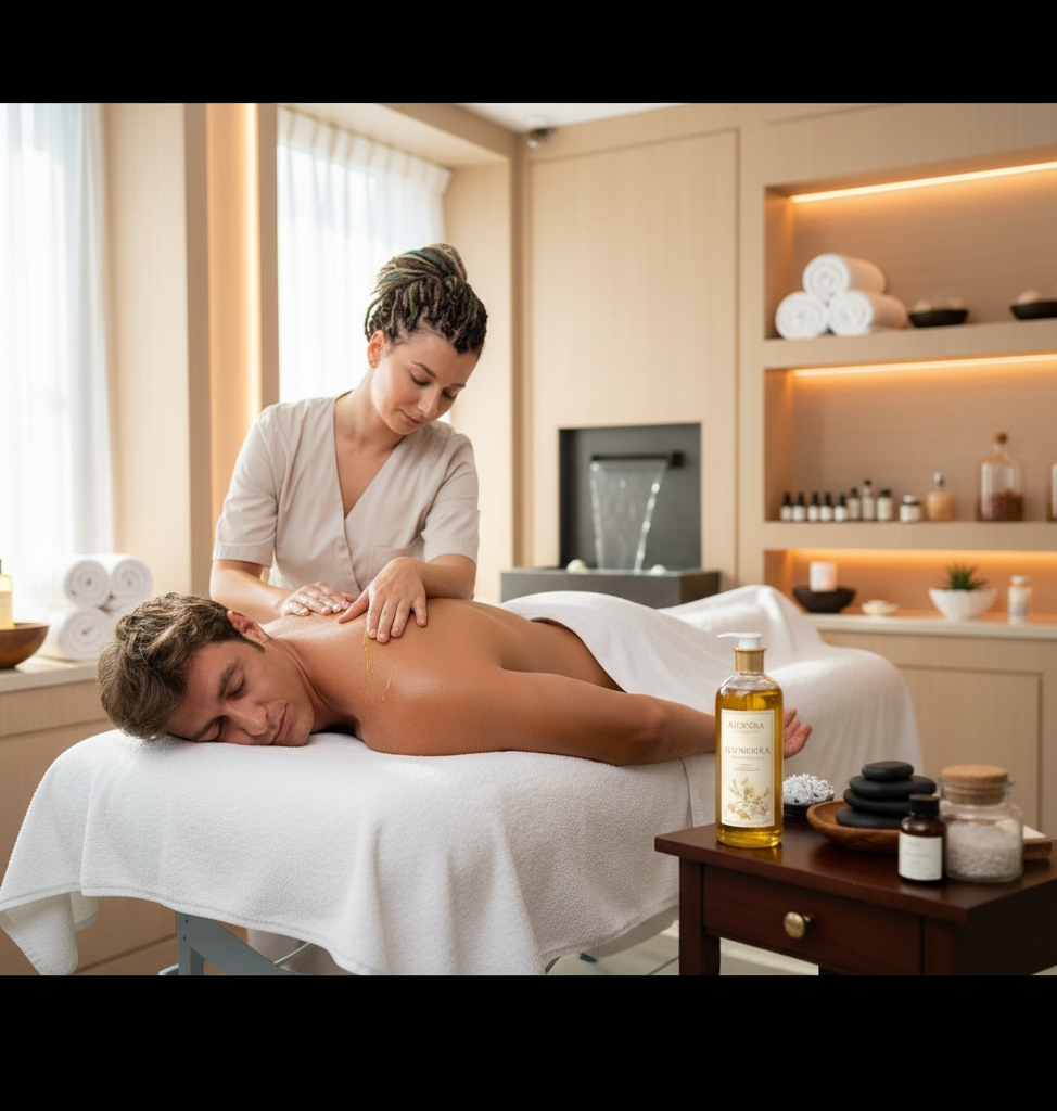 Relaxing back massage