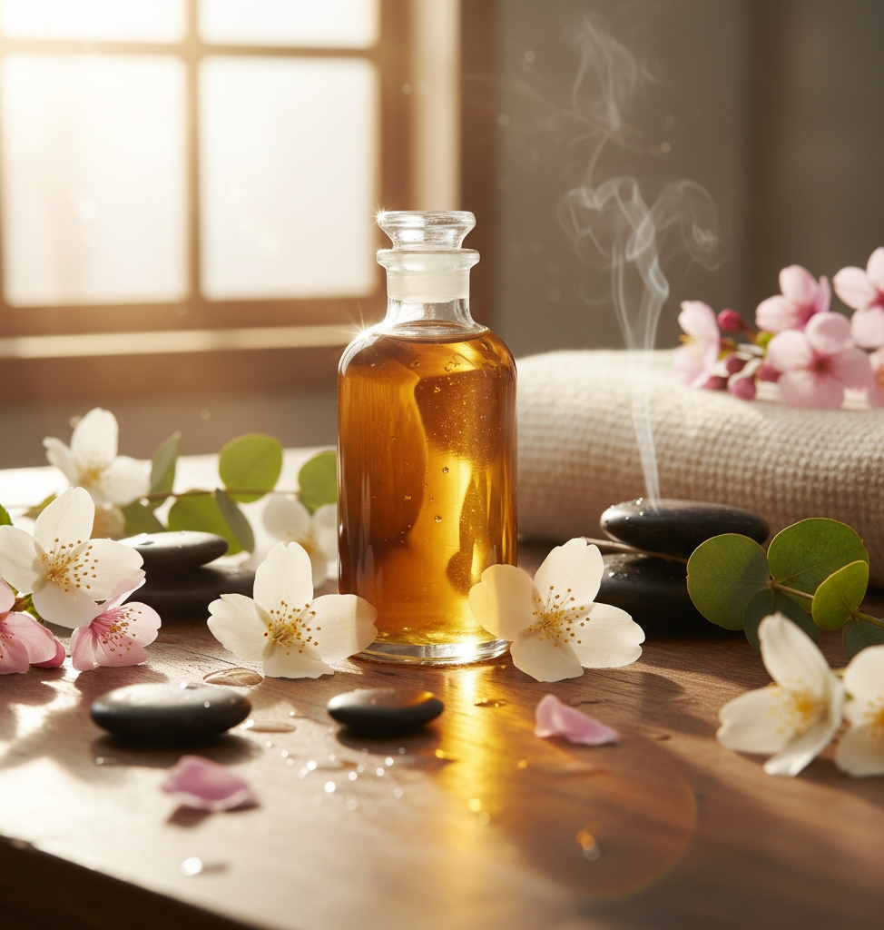 Purpale massage oil