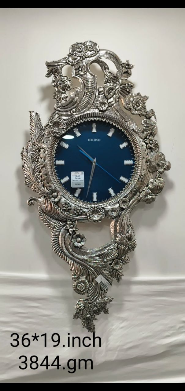 Silver Wall Clock view 2