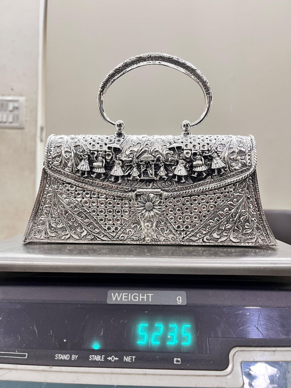 Traditional 925 Silver Handbag by Rishtey view 2