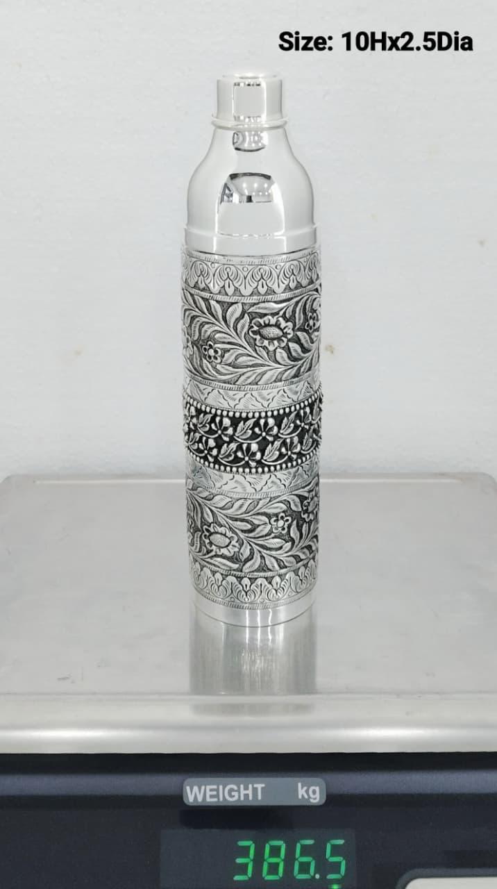 Silver Water Bottle view 2