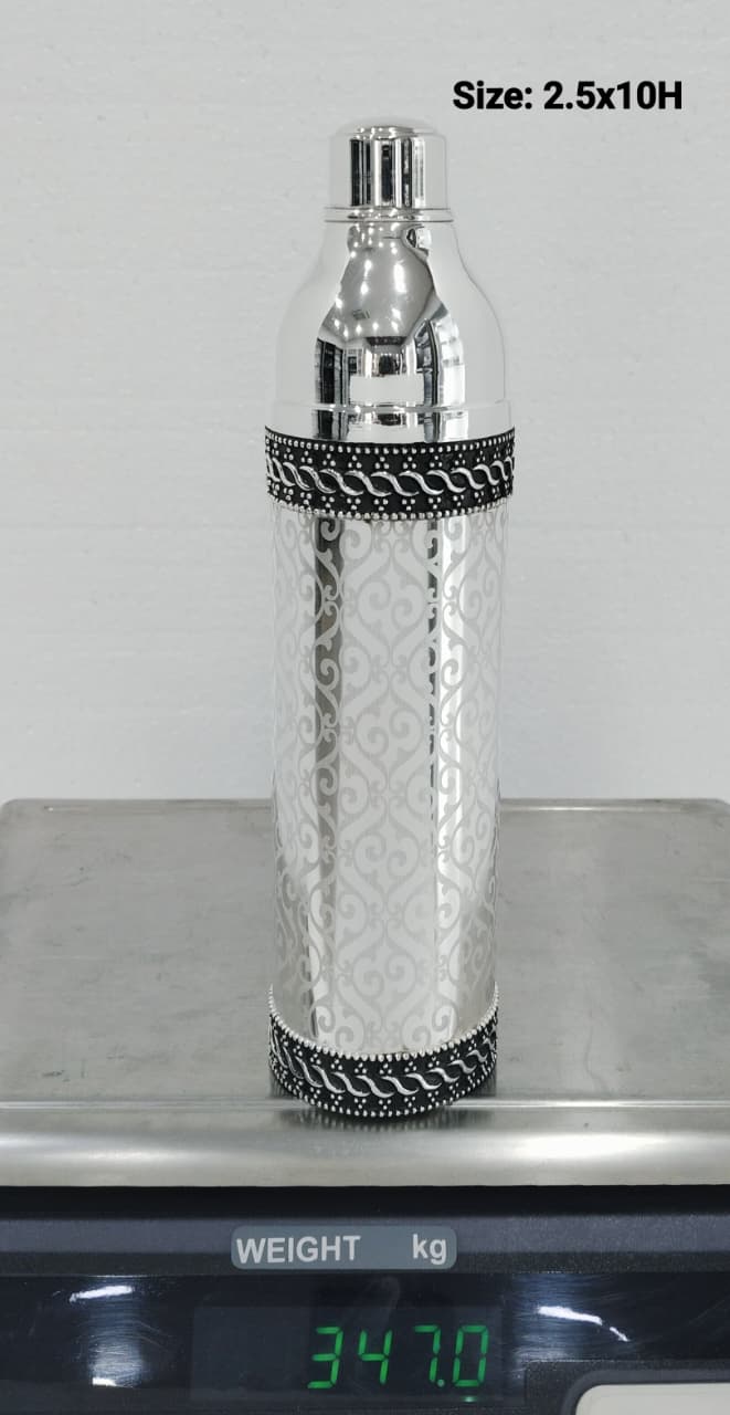 Silver Water Bottle By Rishtey view 2