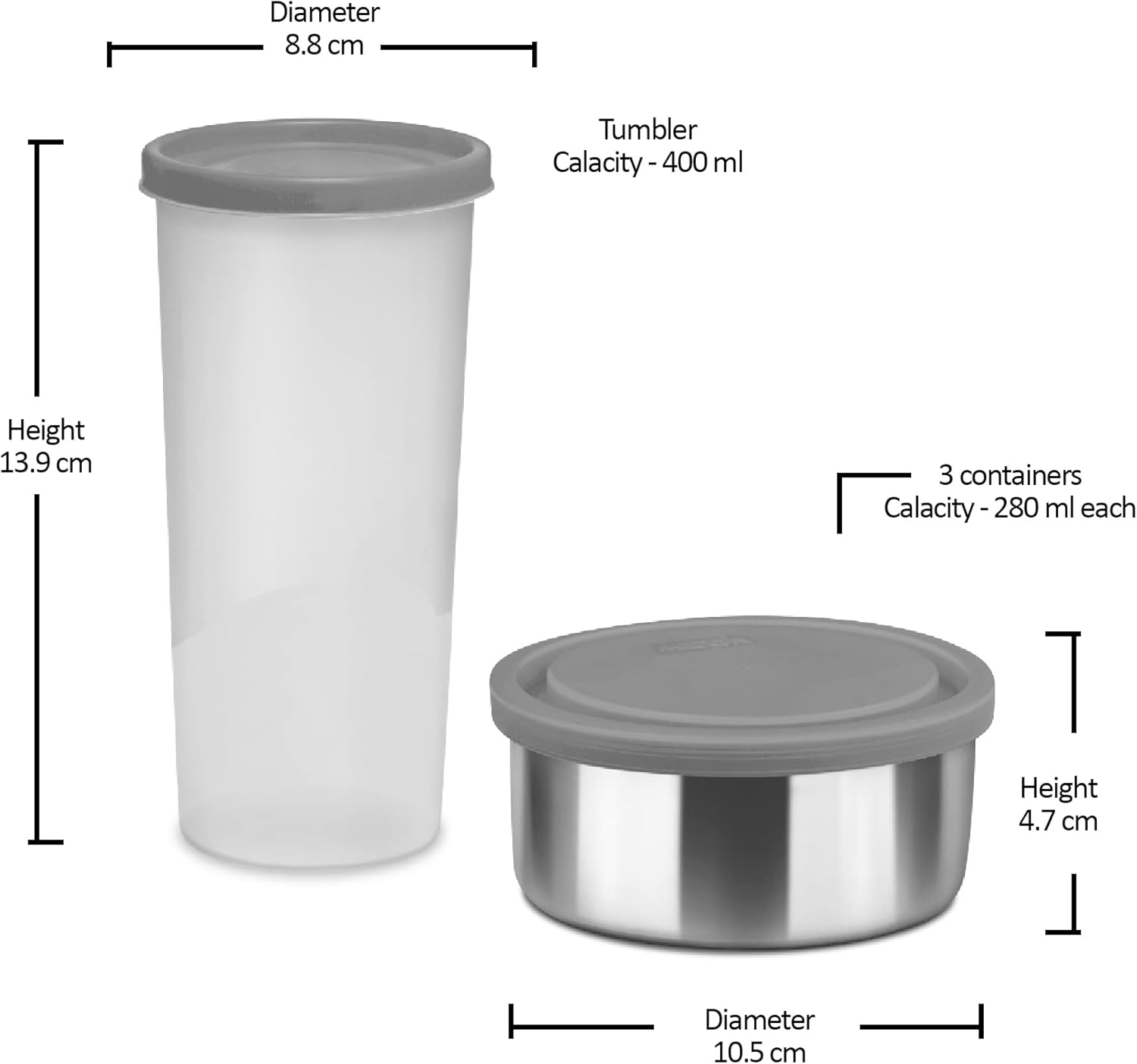 Milton Steel Combi 3x280-400ml view 7