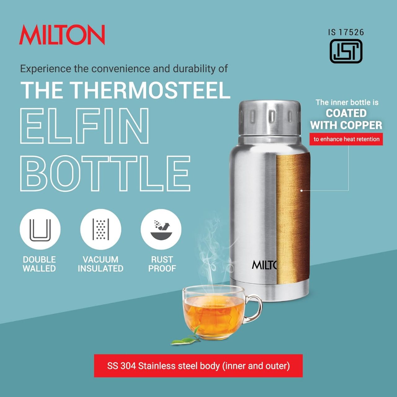 Milton Elfin 160 ML Silver view 3