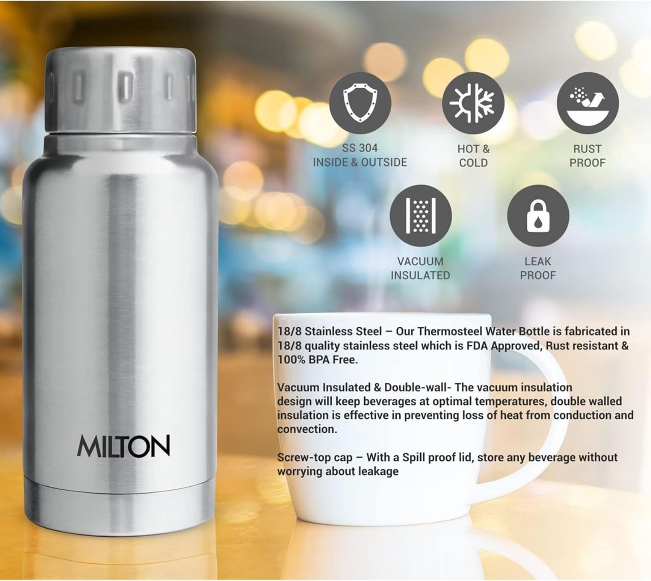Milton Elfin 160 ML Silver view 9