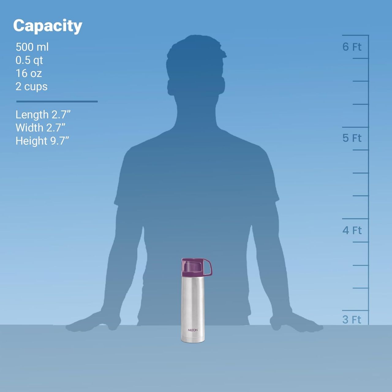 Milton Glassy 500mL view 9