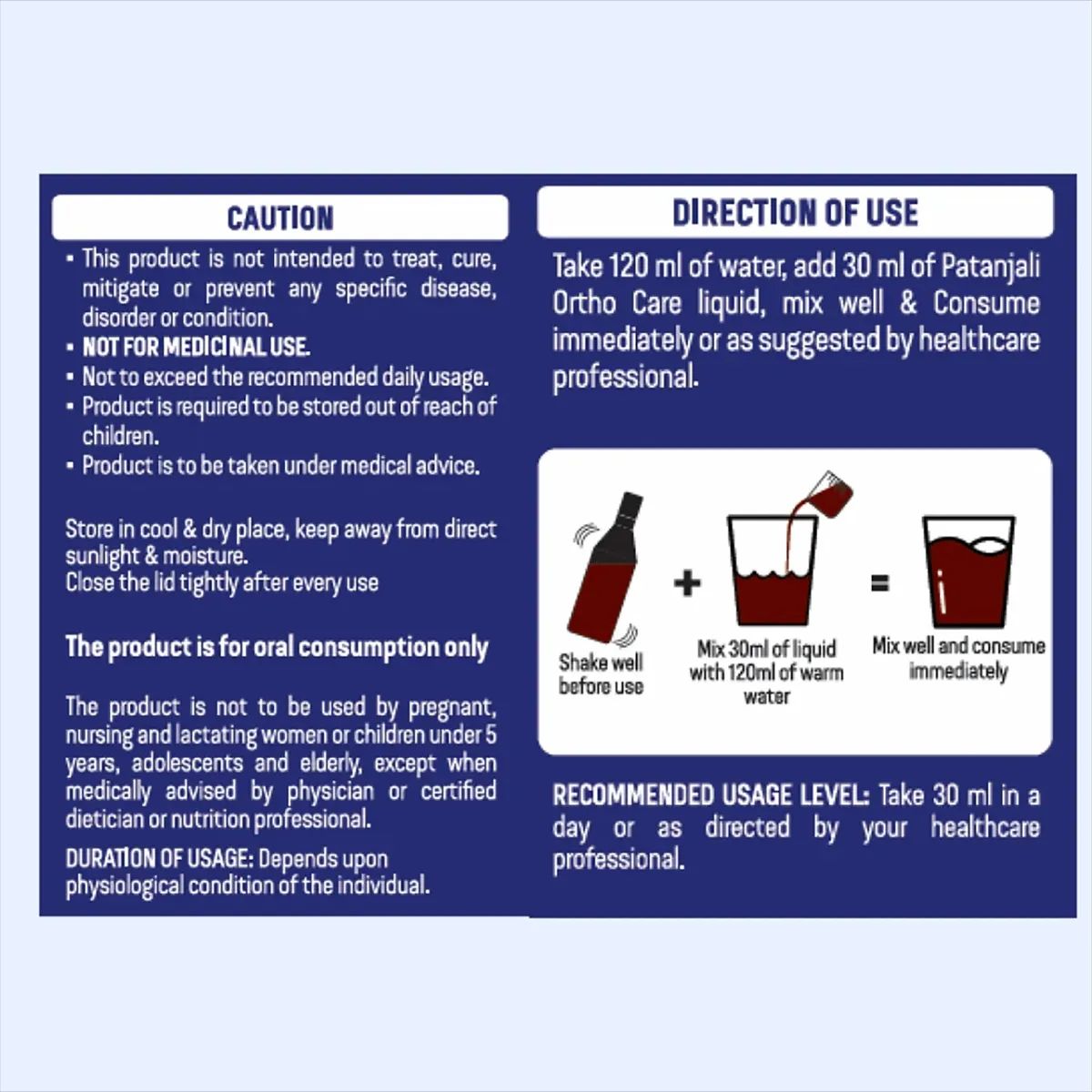 Ortho Care Liquid by Patanjali view 3