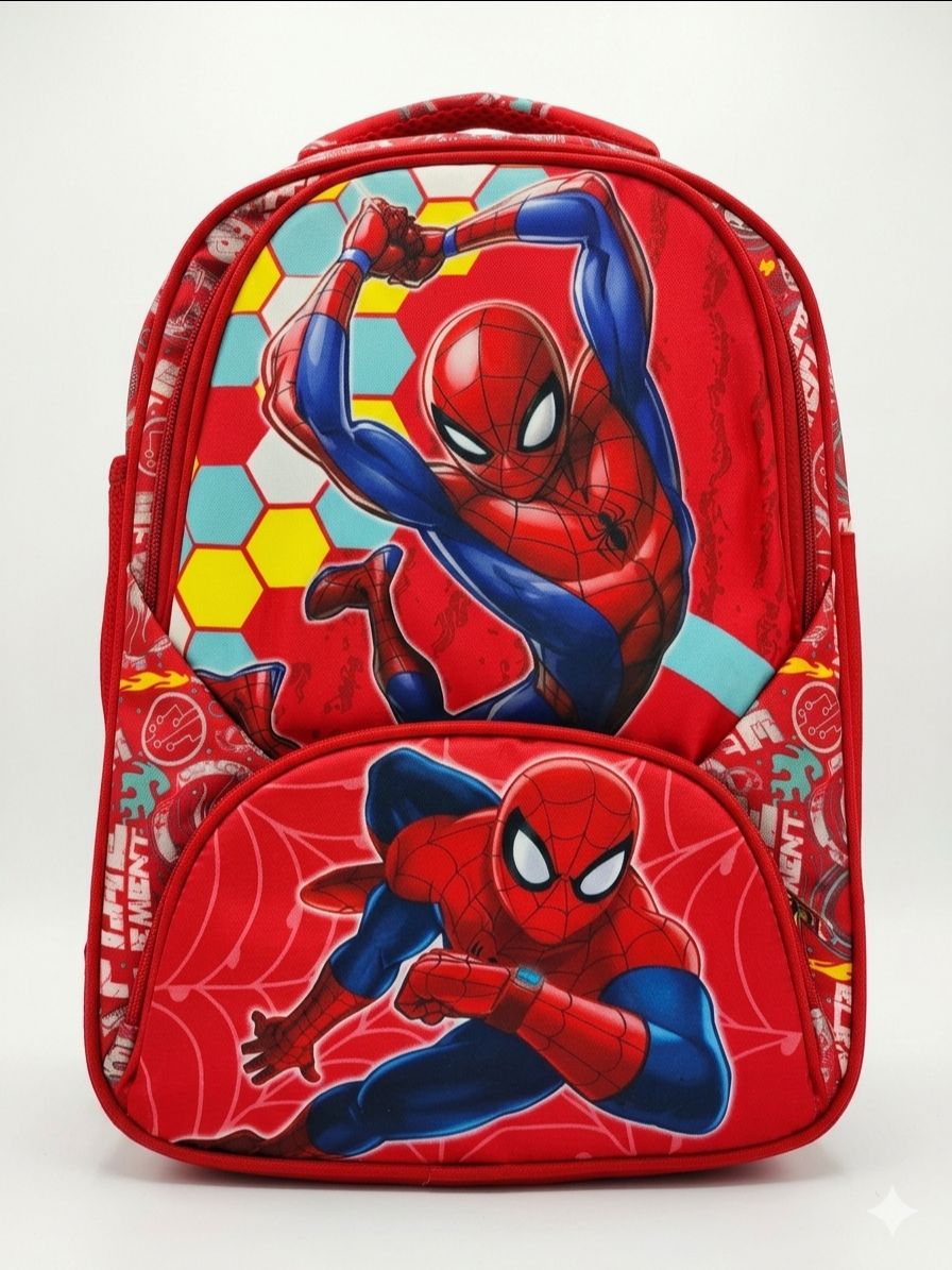 Spiderman Kids School Bag Red view 2