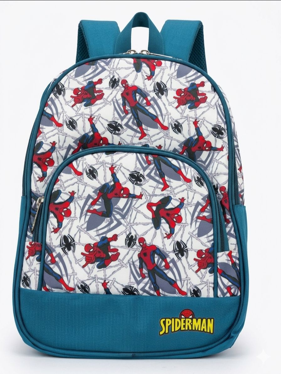 Spider-Man Kids School Bag White Teal view 2