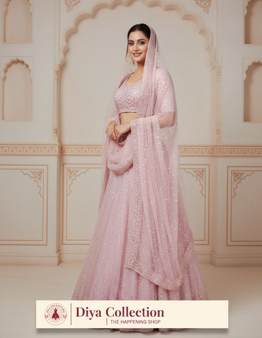 Diya Collection Purple Lehengha view 5