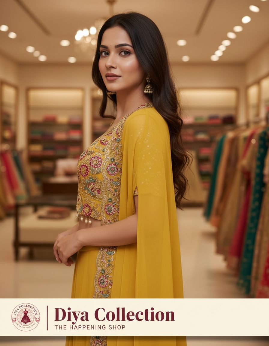 Embellished Yellow Ethnic Outfit - Diya Collection view 6