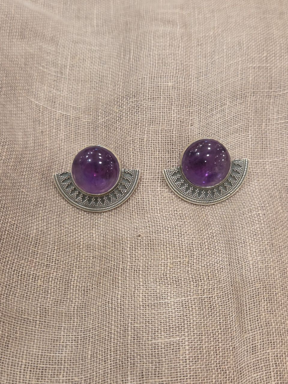 925 Silver Women Amethyst Earring view 3