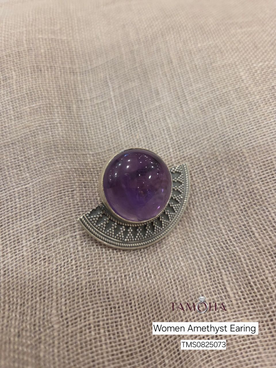 925 Silver Women Amethyst Earring view 2