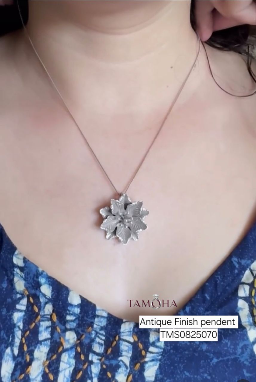 Antique Finish Silver Pendent