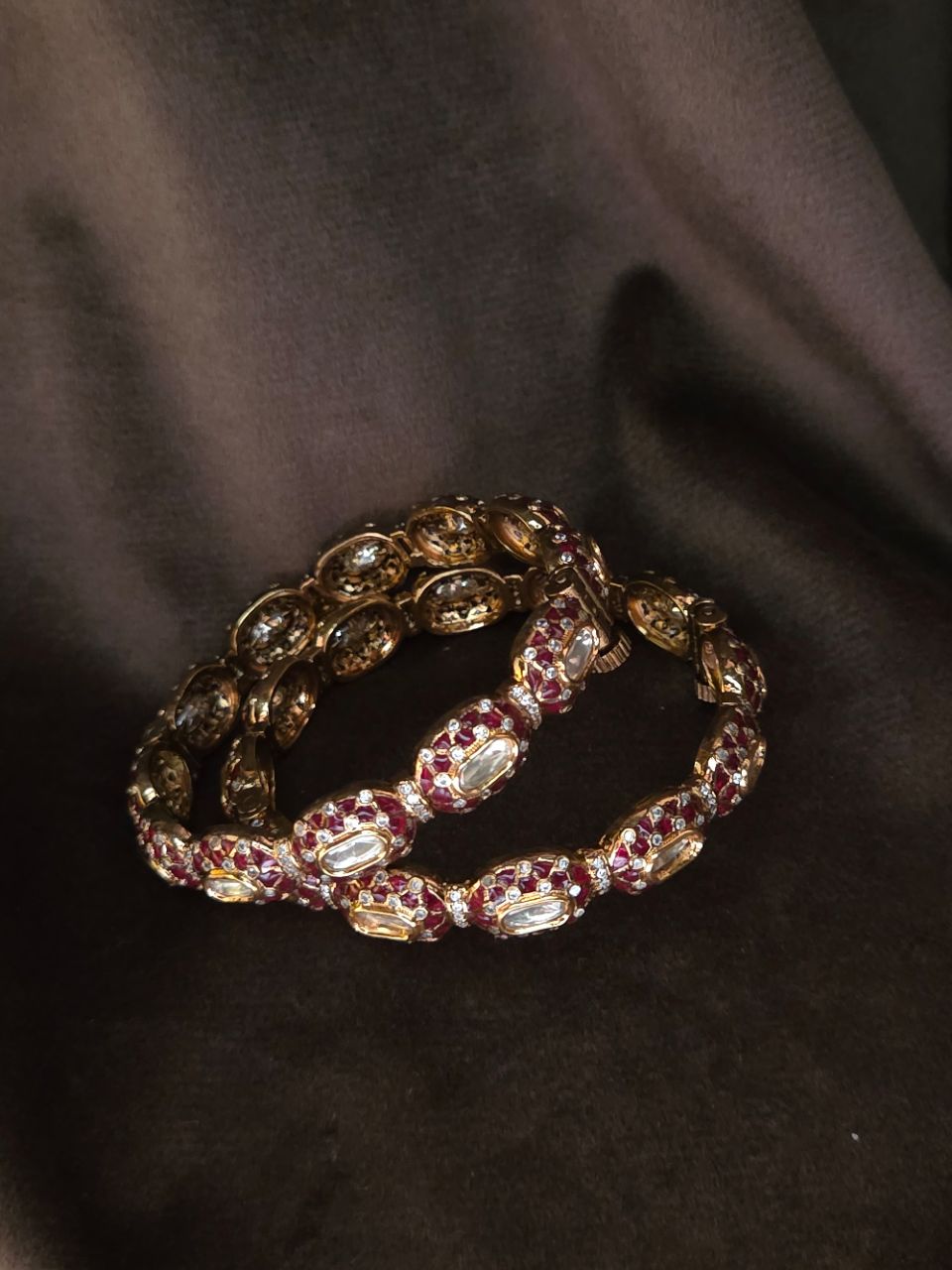 Ruby Temple Bangles by Tamoha Jewels view 2