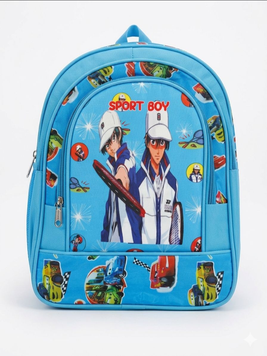 Sport Boy Kids School Bag Blue view 2