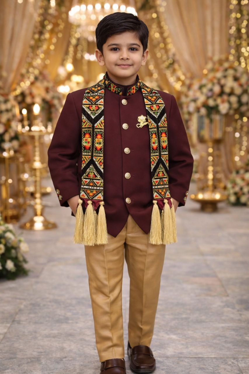 Boys Mehroon Indo