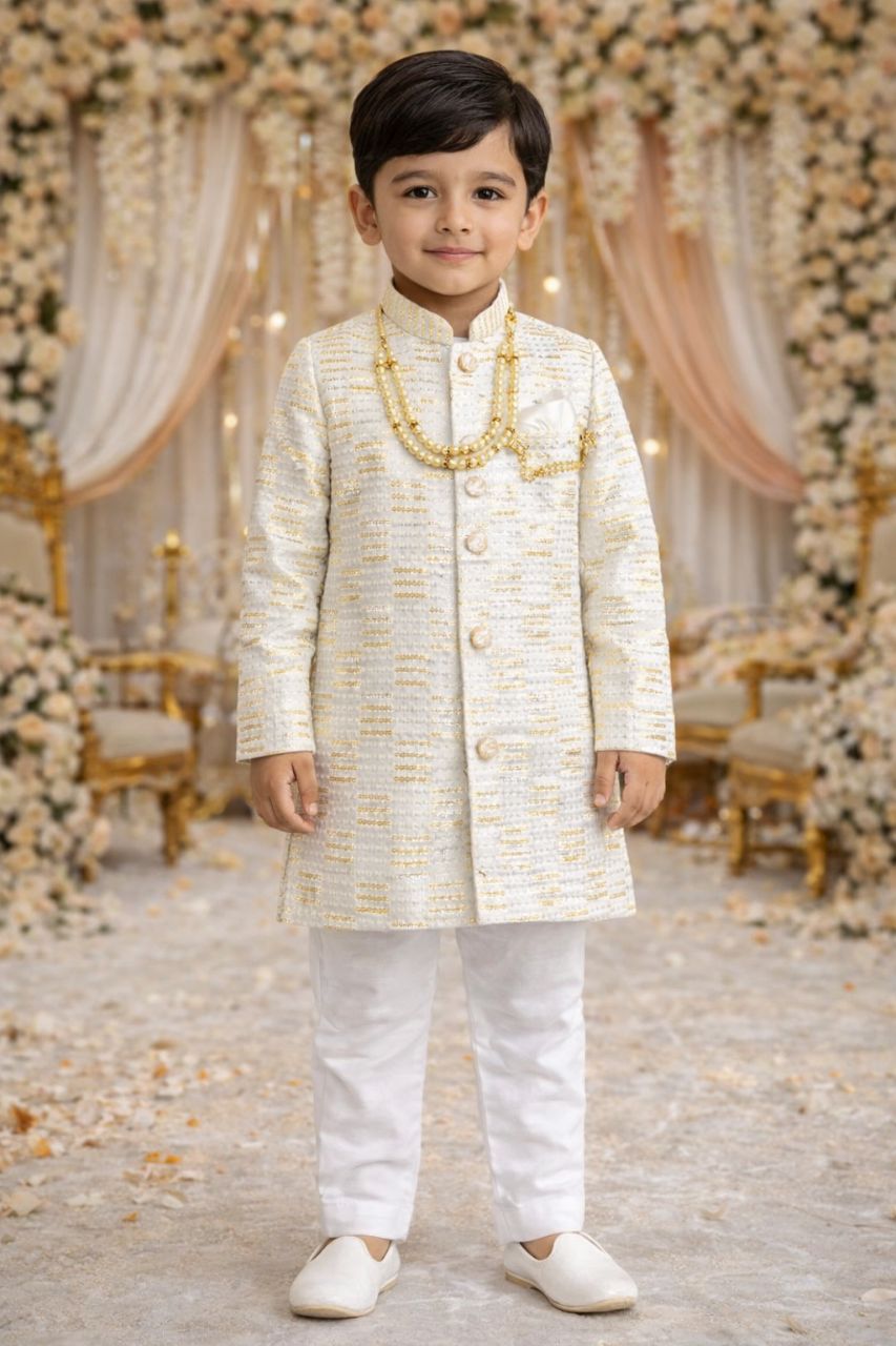 Kids Ethnic Shervani Set