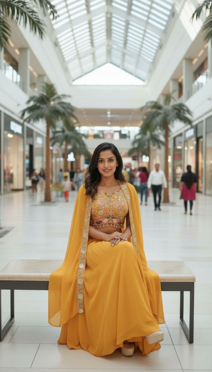 Yellow Ethnic Set view 3