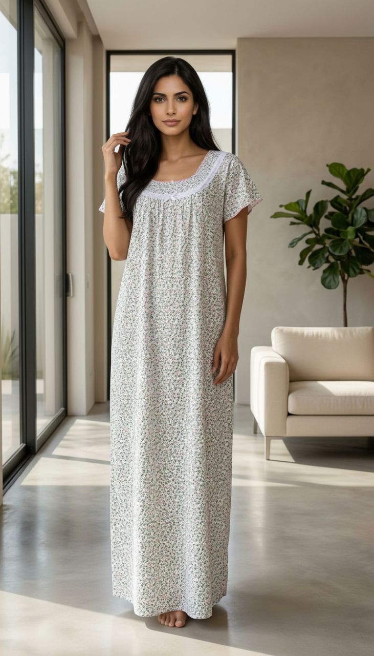 Floral Nightgown by Diya Collection view 3