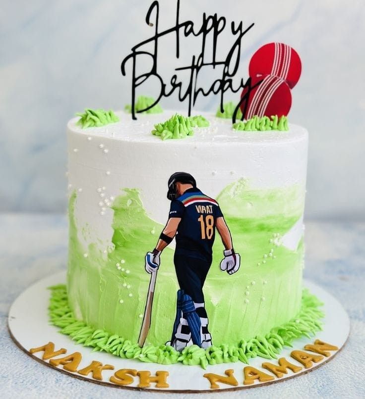 1kg Cricket Birthday Cake by The Cake Studio